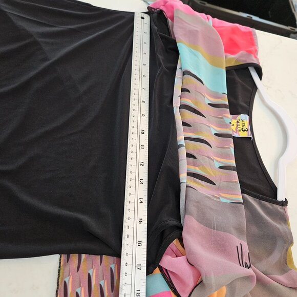 Volt Design Tunic Top Size Large Art To Wear, Dopamine Maximalism Artsy Colorful - Picture 11 of 12